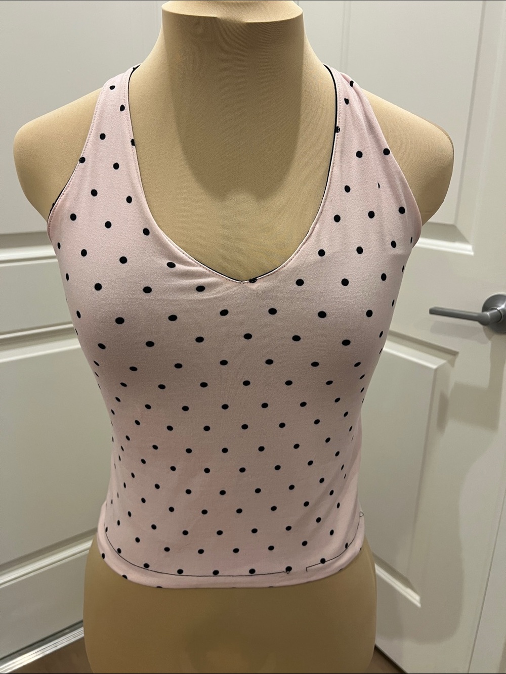 Forever 21 Light Pink Polka Dot Racerback Tank